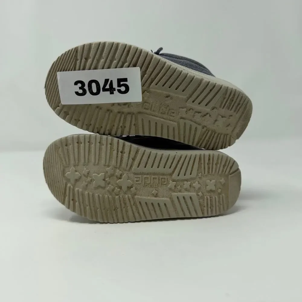 Hey Dude Wally Toddler Washed Canvas Shoes Size 8